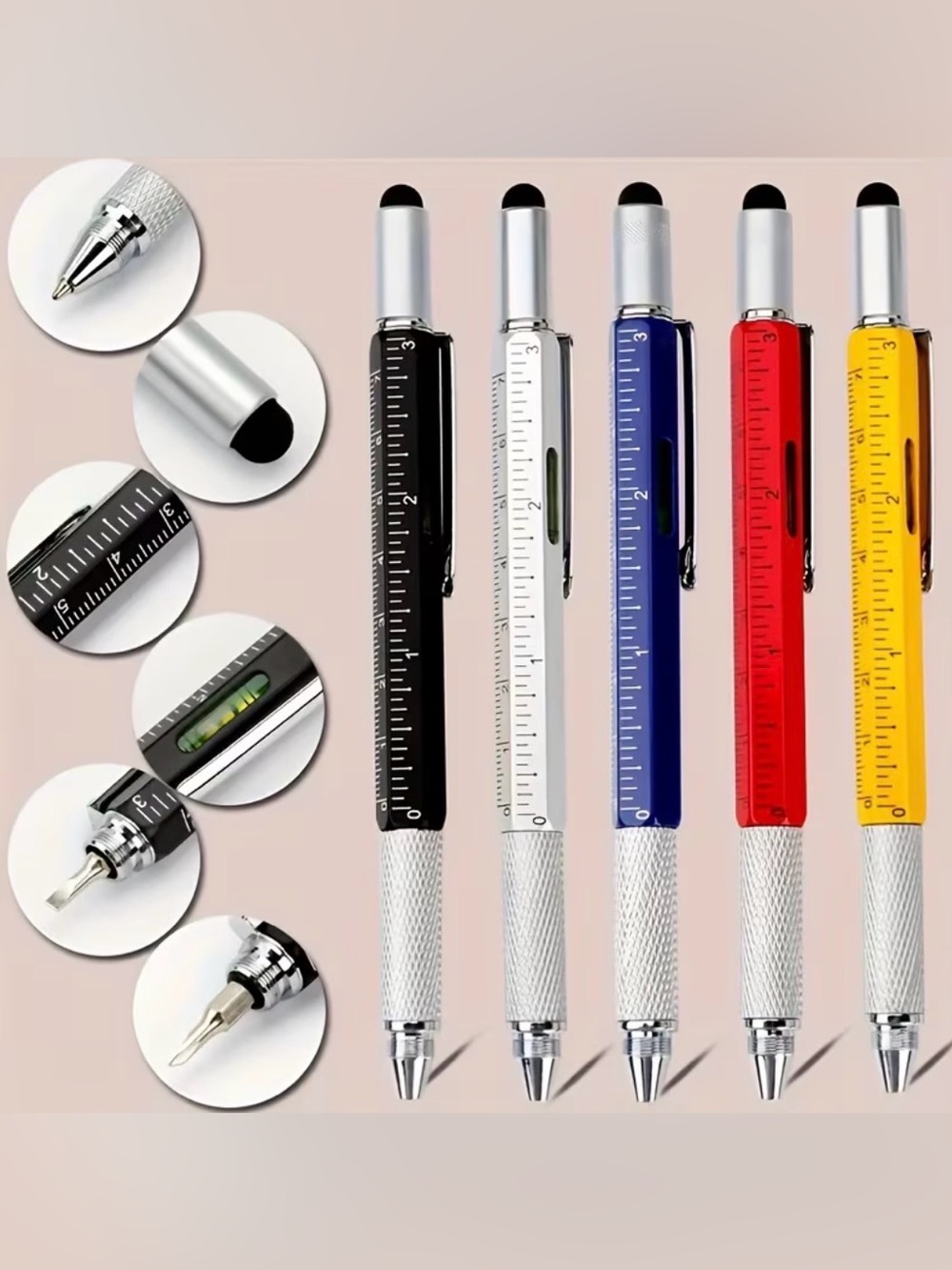 5pcs 6-In-1 Pocket Genius Pen NIP